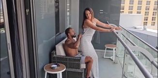 Sexy Mature Cougar Mallory Enjoys a Balcony BBC