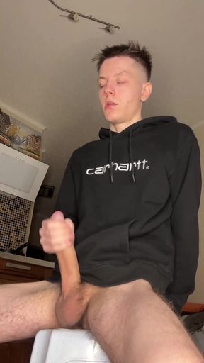 Hot Young Guy's Cum Play