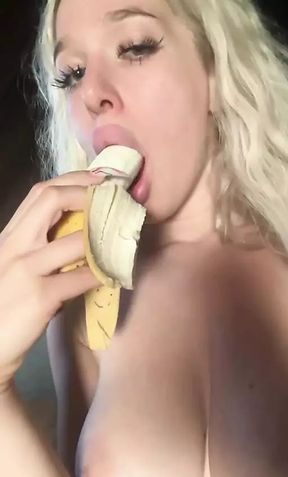 Sloppy Blowjob from Blonde with Huge Tits