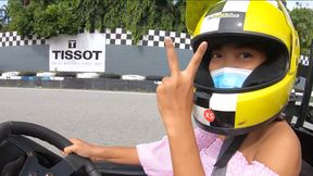 ”Thai teen amateur GF go karting & sex after with her BF”