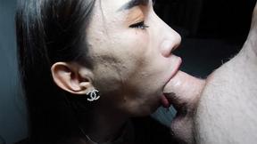 ”Slender Thai tranny swallows white shaft & femboy pleased white client”