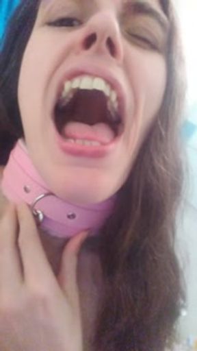 Hold my BDSM Collar Leash While I Pee! Pissing Toilet Slutty HAIRY Horny PAWG Camgirl Needs Our Help