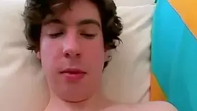 Horny Jake Jacked His Giant Uncut Shaft On The Couch