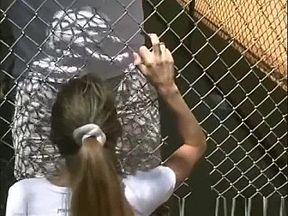 Sucking and Fucking in Public Park at Baseball Field!