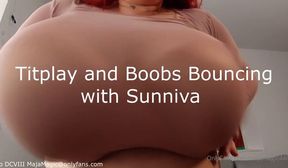 Maja Magic - Titplay and boobs bouncing with Sunniva