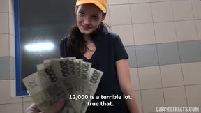 Skinny Petite Czech Girl In Public POV With BWC