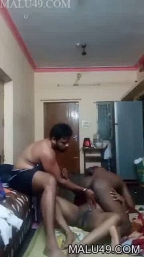 Tamil threesome with tution teacher