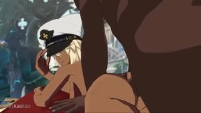 Ebony Hentai Couple Enjoy Intense Black Cock Anal Action