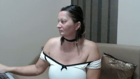 Mature Family Barely Flashes Large Boobs