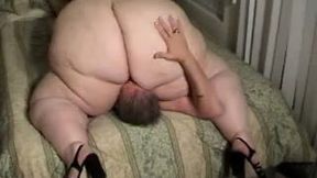 Nasty and rough facesitting session with my SSBBW white girlfriend