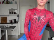 Twink in Spider-Man costume