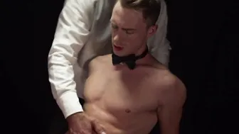 Felix Kamp stretches a smooth boy with lubed fingers before fisting him