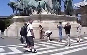 Horny babe angelina fucks in open public