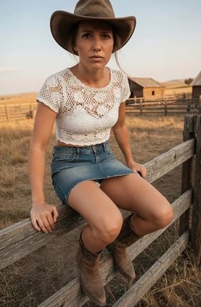Western-themed photoshoot
