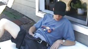 Twink boyfriend wanks off