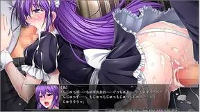 Meat Service Maid Gives Glittering Blowjob & Seductive Action In Senki Mystertia