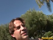 Bukkake ho Diamond Kitty sucking dick