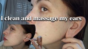 Cleaning and massaging my ears!