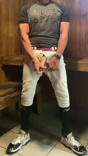 Jacked Baseball Player Jockdad87 Edges in the Sauna Again