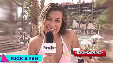 Construction Stud Joe Flooding Cindy Crawford's Cunt with Cum!