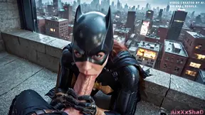 Batman's Dark Night Encounter: He Fucks Batgirl Amidst Gotham’s Rooftops