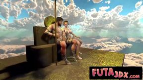 Futa Goddess Gushed Choked Destroyed On Cloud Throne Cum Flood