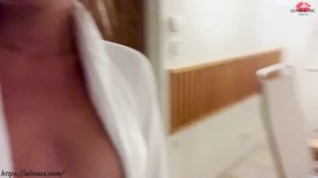 Hotel Spa public masturbation, almost caught (SAUNA+RISKY)