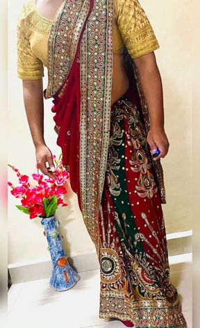 Indian Sissy Crossdresser Bambi in New Saree