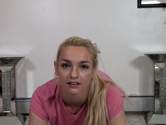 Busty amateur blonde solo