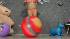 girl in swimsuit s2p hopper ball