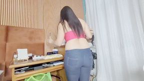 KIARA CLEANING AND FARTING HER OWN MANSION - BY KIARA NISSEI - CLIP 4