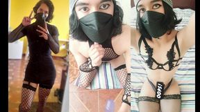 femboy trapyale locked up and having fun in his room with his lingerie part2