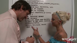 WHORNY FILMS Big Tits Tattoo Babe Fucks Big Cock Professor