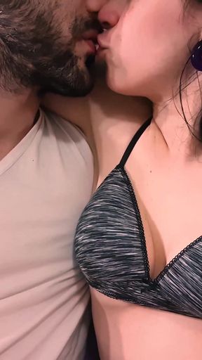Captivating moment from &quot;HOT KISSING make my rommate horny until the ORGASM&quot;
