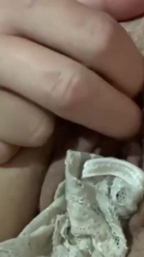 Stunning moment from &quot;18 year old Teen stuffing her panties in her pussy&quot;
