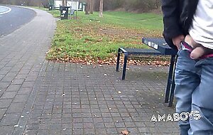 German daddy wanking outdoor