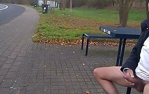 German daddy wanking outdoor