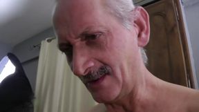 A Pretty Trans From the Islands Gets Fucked by Two Old Men