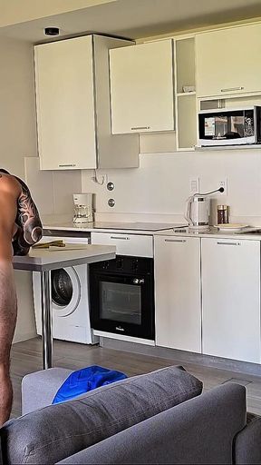 Cheating Wife! Her Husband in Bed and Her Fucking Her Friend on the Couch