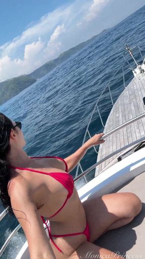 My Naughty Yacht Ride with Ass and Tits Teasing