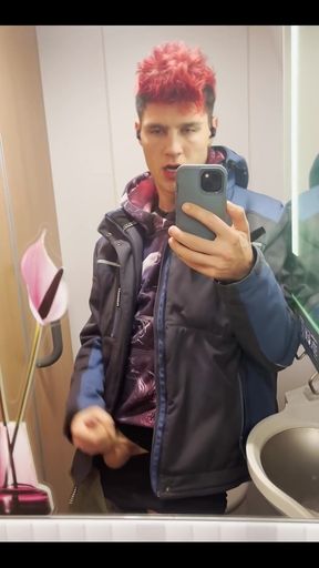Quick Break in the train restroom