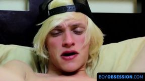 Kayden Alexander's blonde hair and big stiff rod in action