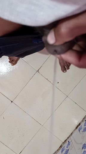 Penis pee in toilet room