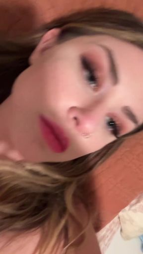 Busty teen shows off her big solo boobs in homemade onlyfan content