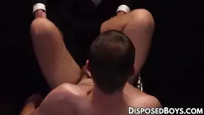 Maxx Monroe Submits to Suited Master Figata in Hairy BDSM Dick Jerk & Dildo Fun