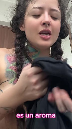 A Hairy and Sweaty Giantess Gets You and Makes You Smell Her Sweaty Clothes and Body After Training and Fucking