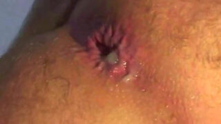 Hot bareback gay anal action ending in creamy cum inside