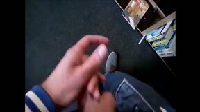 Flashing and cumming in bookstore