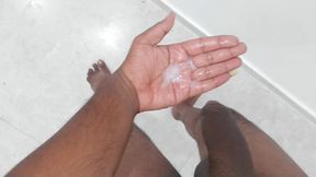 Cum short in hand spram big black cock