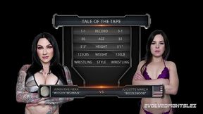 jenevieve hexxx vs juliette march female wrestling